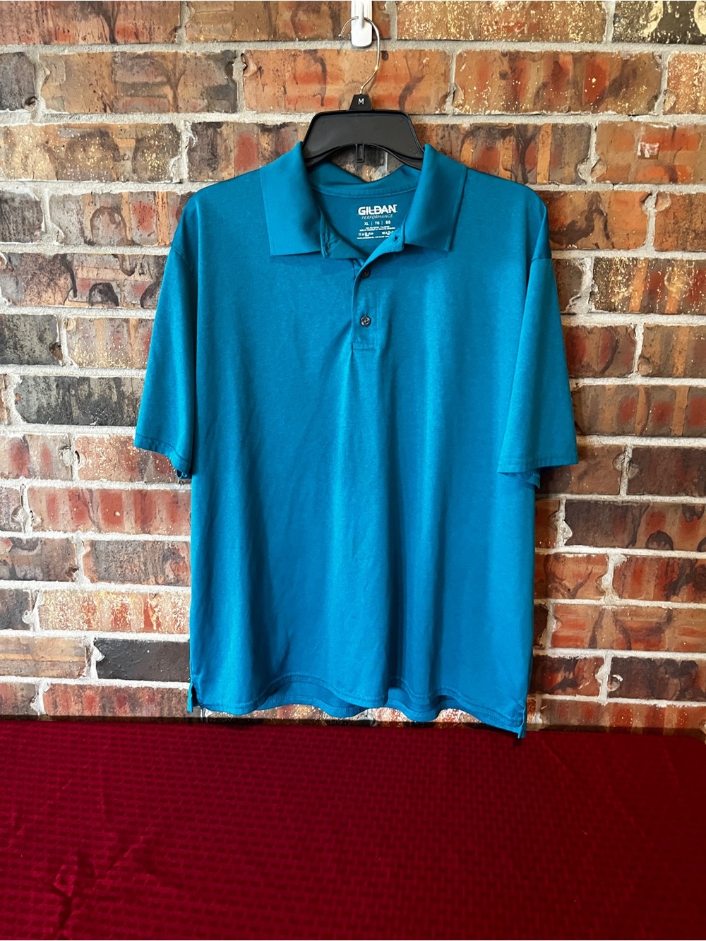 Gildan Men's Teal Blue Short-Sleeve Polo